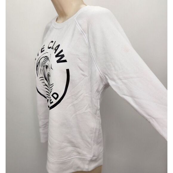 Time and Tru Pullover Sweatshirt Women's Medium White w/Black Print Personalized - Picture 5 of 8